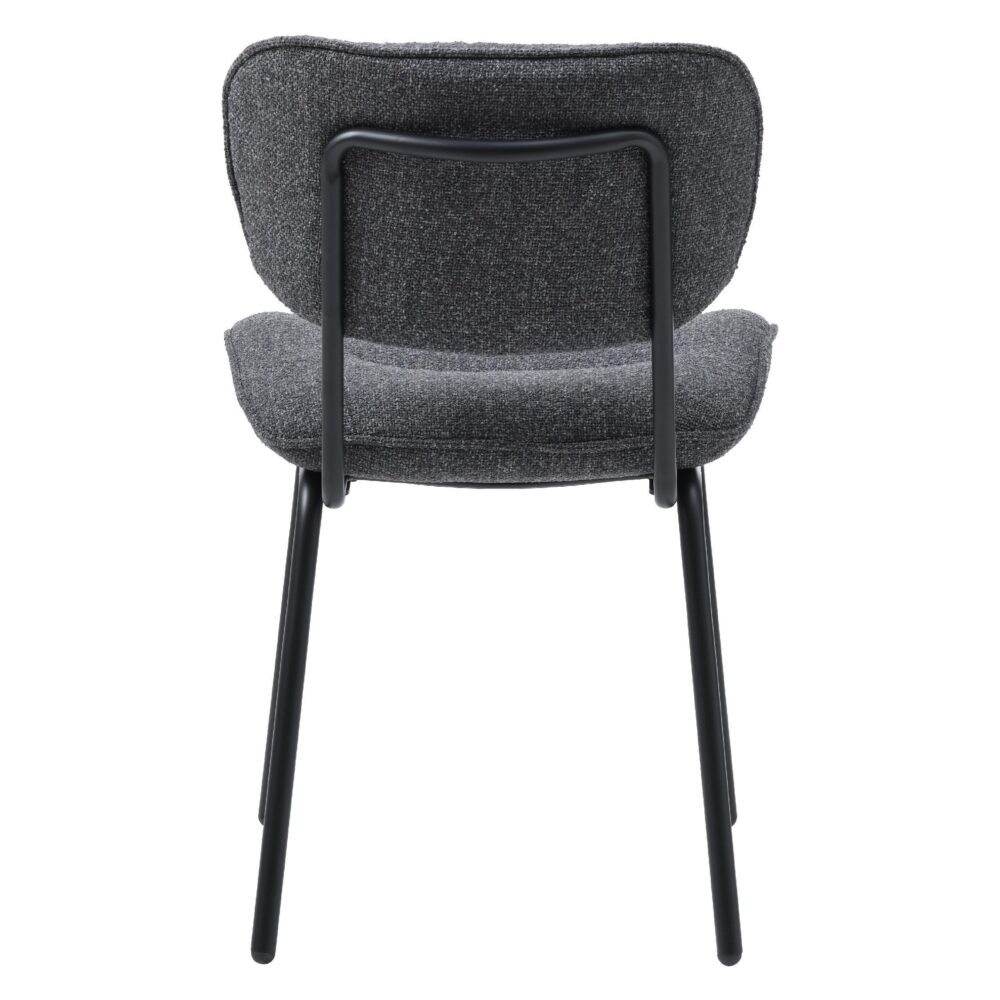 donkergrijze bouclé eetkamerstoelen Kylo afbeelding 4