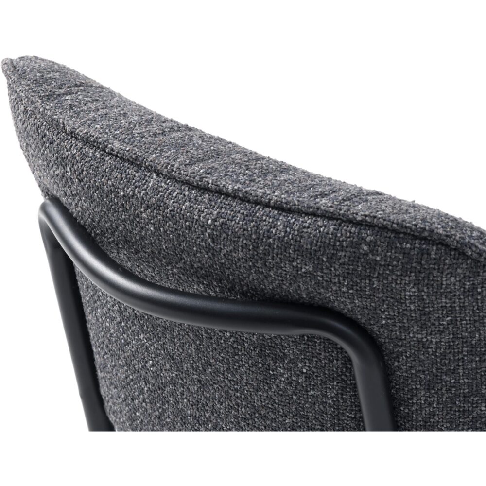 donkergrijze bouclé eetkamerstoelen Kylo afbeelding 6