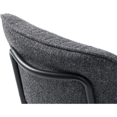 donkergrijze bouclé eetkamerstoelen Kylo afbeelding 6