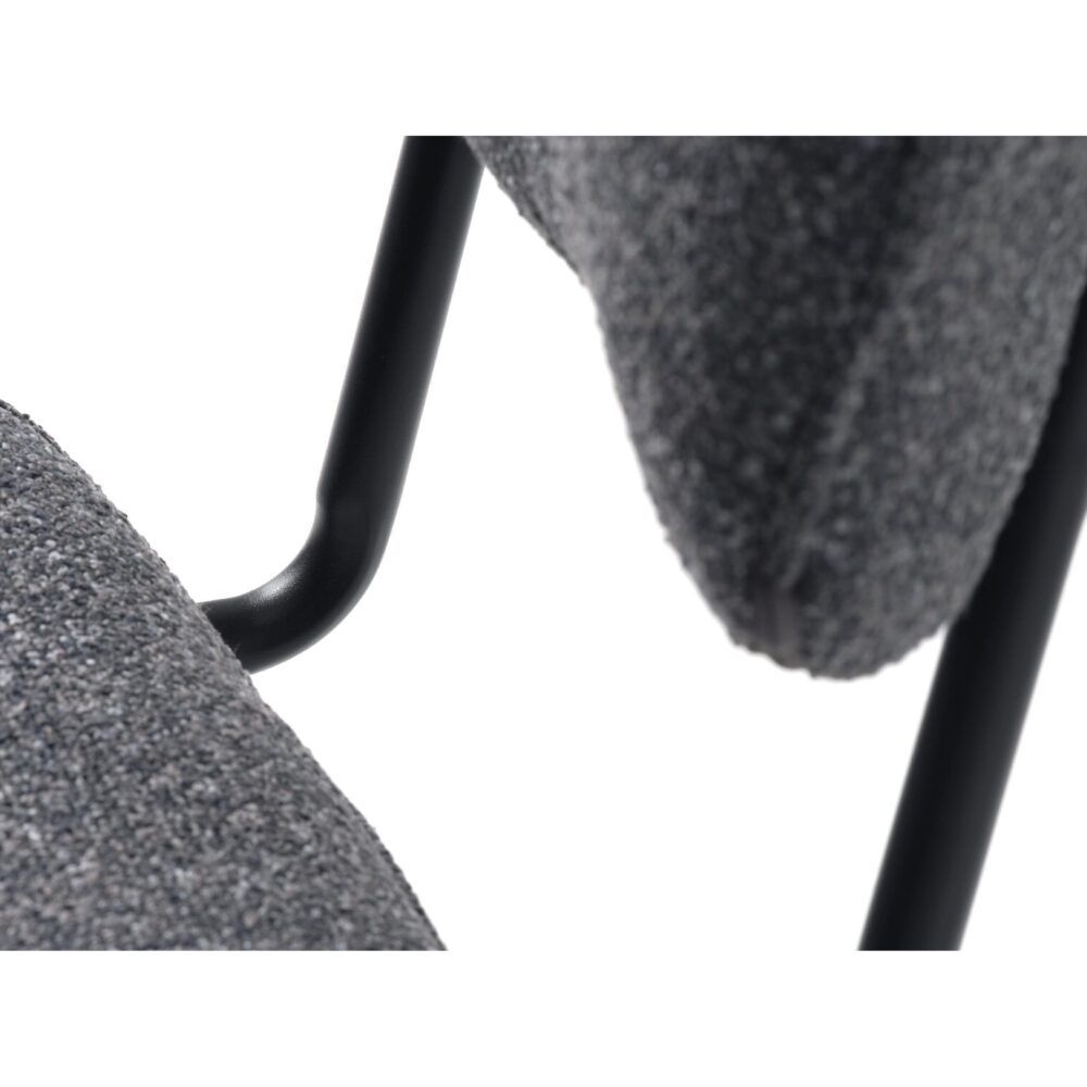 donkergrijze bouclé eetkamerstoelen Kylo afbeelding 9