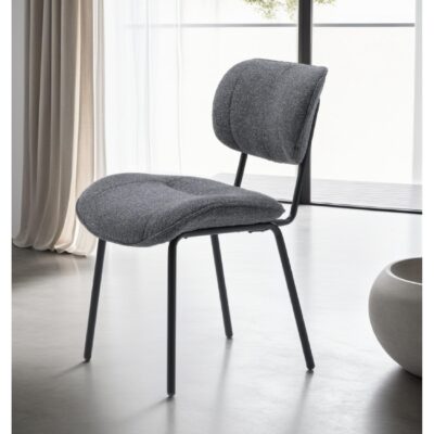 donkergrijze bouclé eetkamerstoelen Kylo afbeelding 10