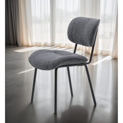 donkergrijze bouclé eetkamerstoelen Kylo afbeelding 12