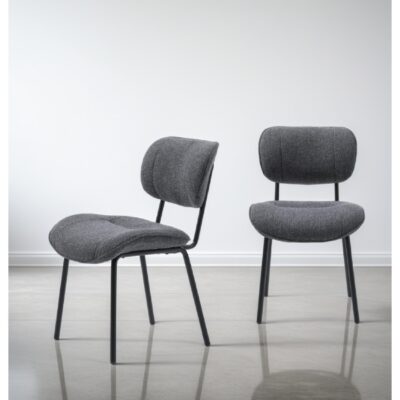 donkergrijze bouclé eetkamerstoelen Kylo afbeelding 16