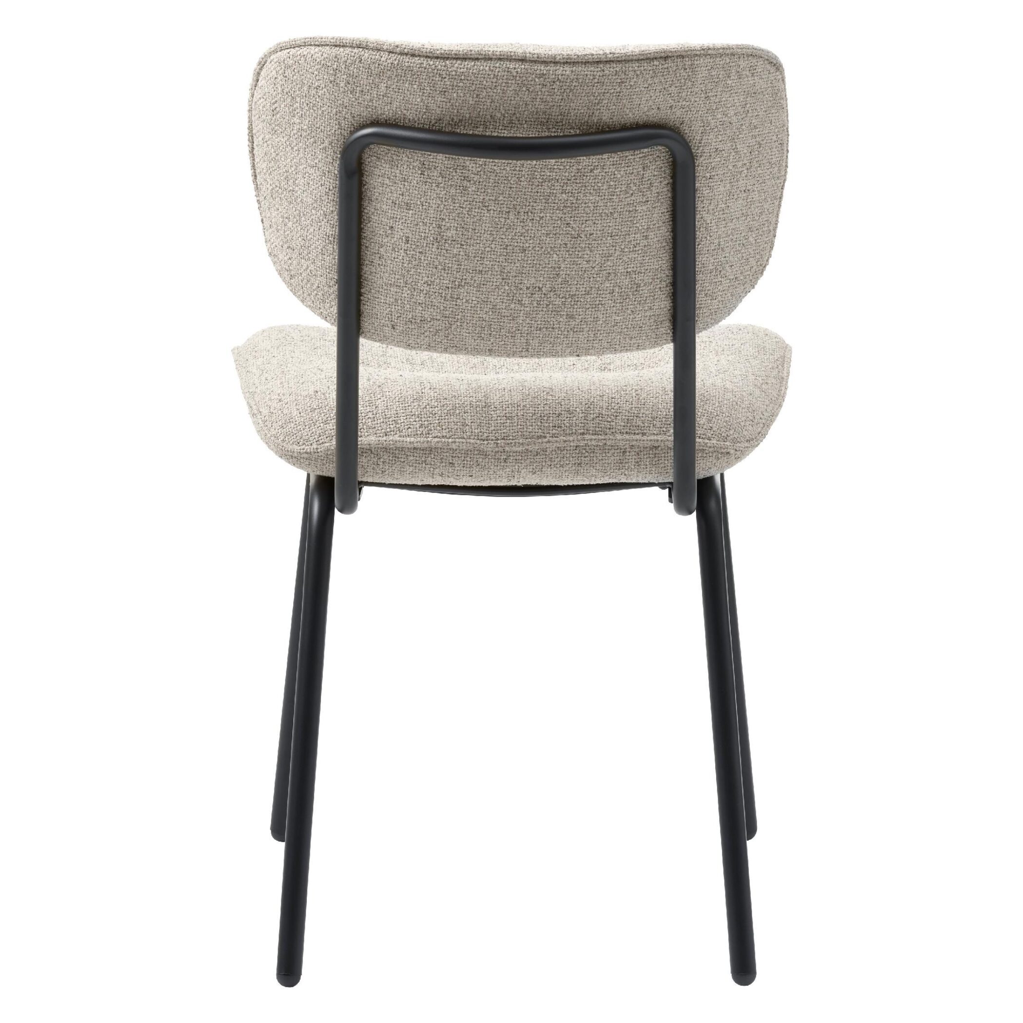 Kylo bouclé eetkamerstoelen set van 2 afbeelding 4