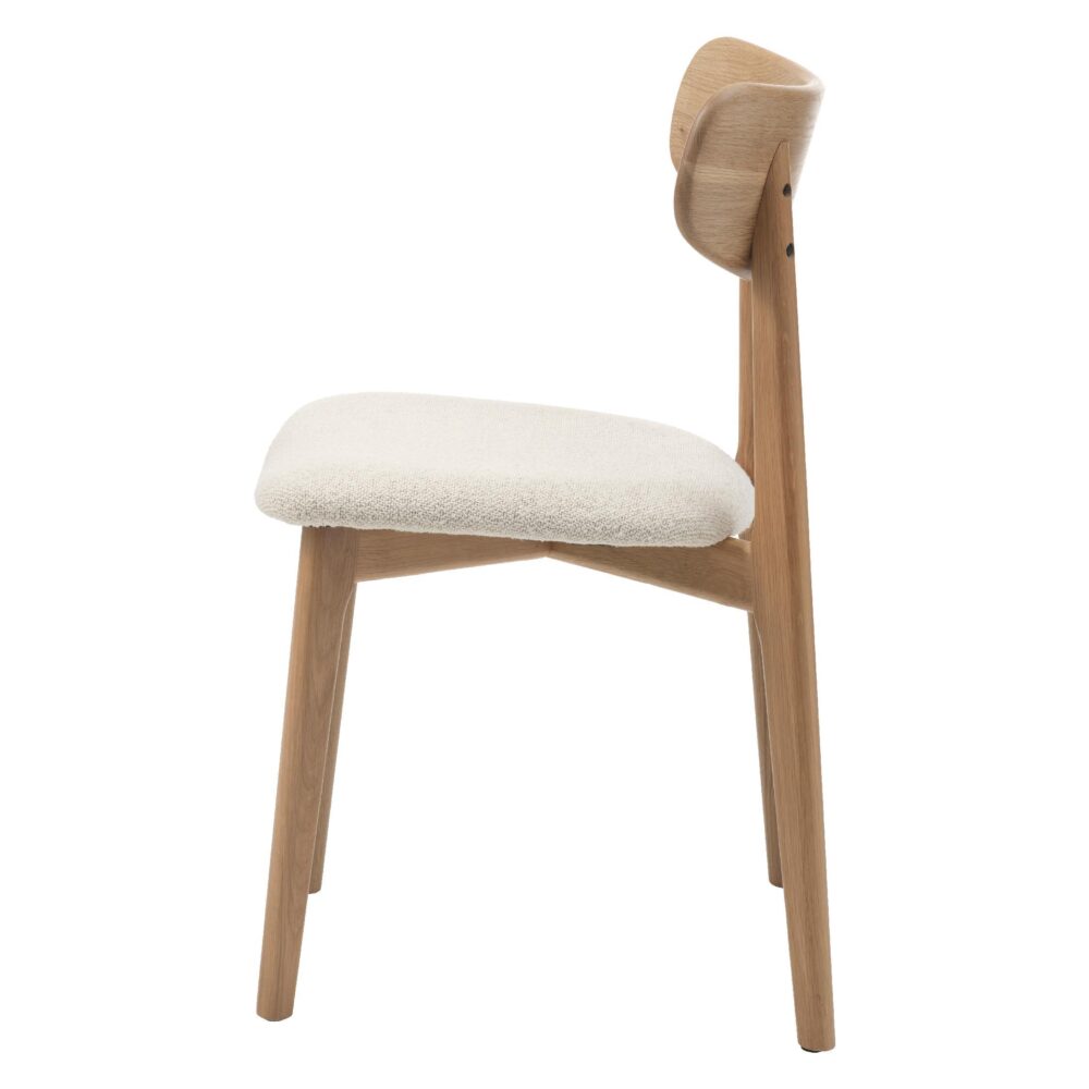 bouclé eetkamerstoelen Pip offwhite afbeelding 4
