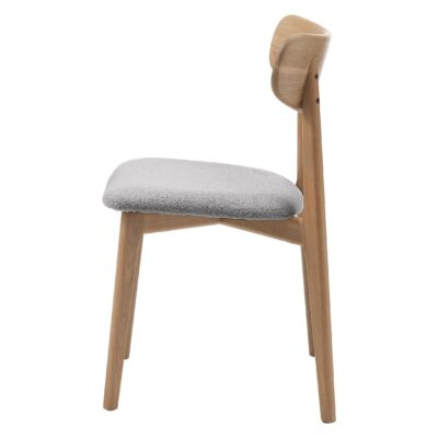 grijze bouclé eetkamerstoelen Pip set van 2 afbeelding 4