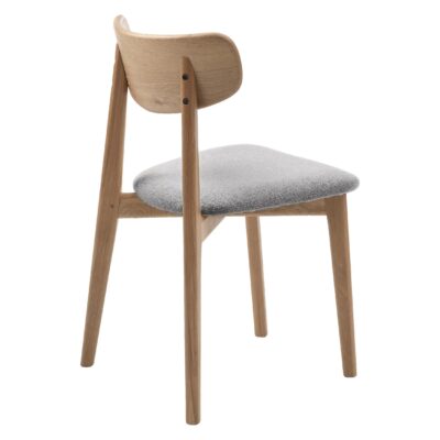 grijze bouclé eetkamerstoelen Pip set van 2 afbeelding 3