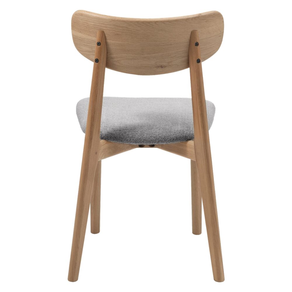grijze bouclé eetkamerstoelen Pip set van 2 afbeelding 2