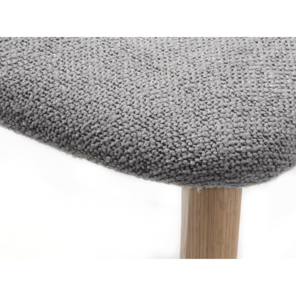 grijze bouclé eetkamerstoelen Pip set van 2 afbeelding 9
