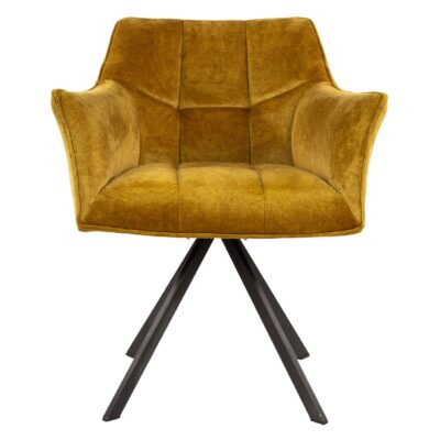 gouden velours eetkamerstoelen Elda afbeelding 2