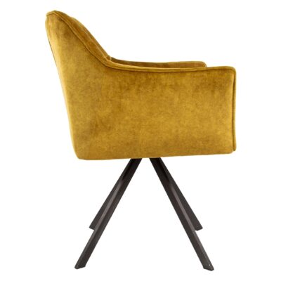 gouden velours eetkamerstoelen Elda afbeelding 4
