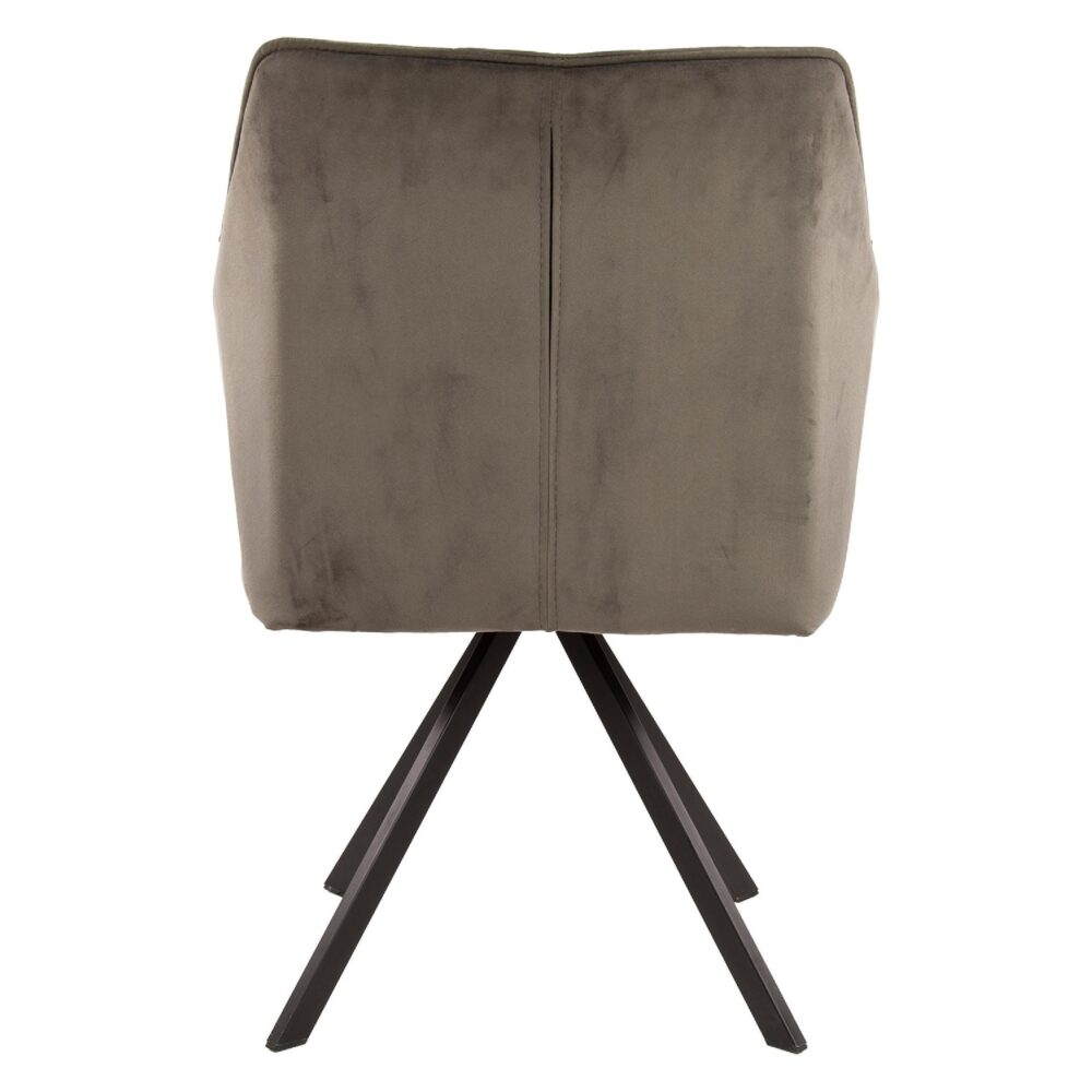 draaibare velours eetkamerstoelen Elda antraciet afbeelding 3