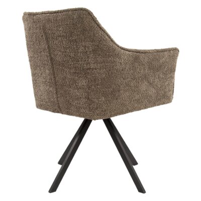 Elda bouclé taupe draaibare eetkamerstoelen afbeelding 5