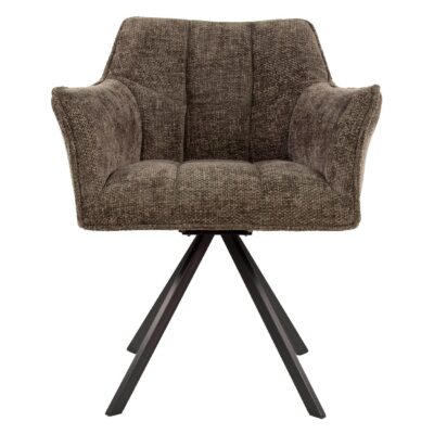 taupe draaibare eetkamerstoelen Elda met armleuning afbeelding 2