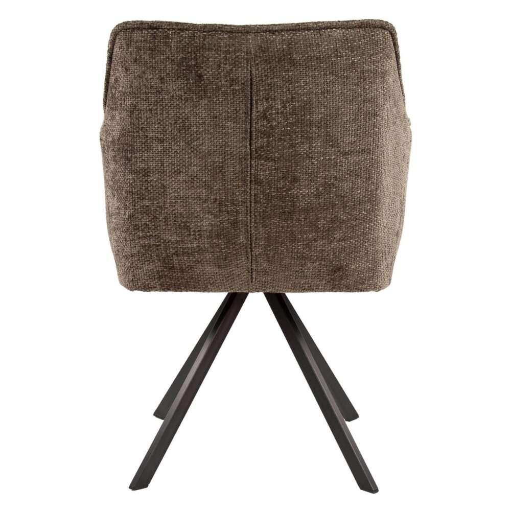 taupe draaibare eetkamerstoelen Elda met armleuning afbeelding 3