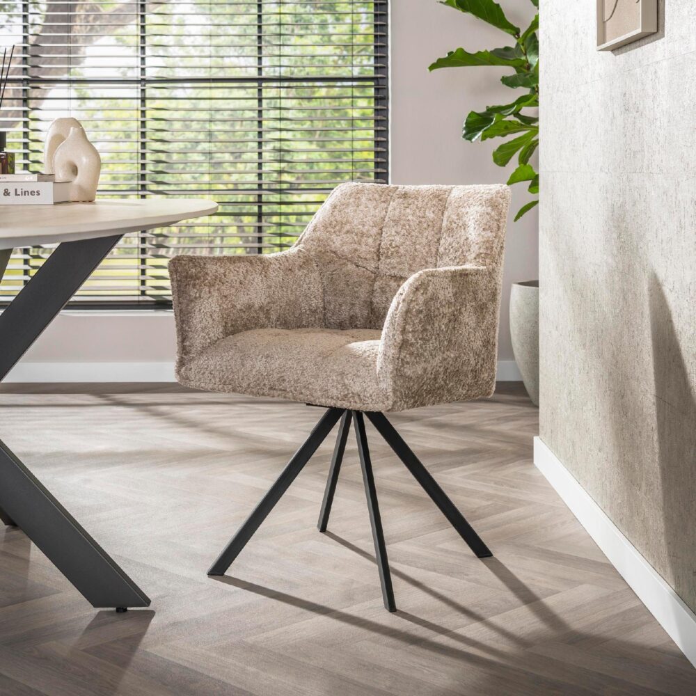 draaibare eetkamerstoelen met armleuning Elda afbeelding 7