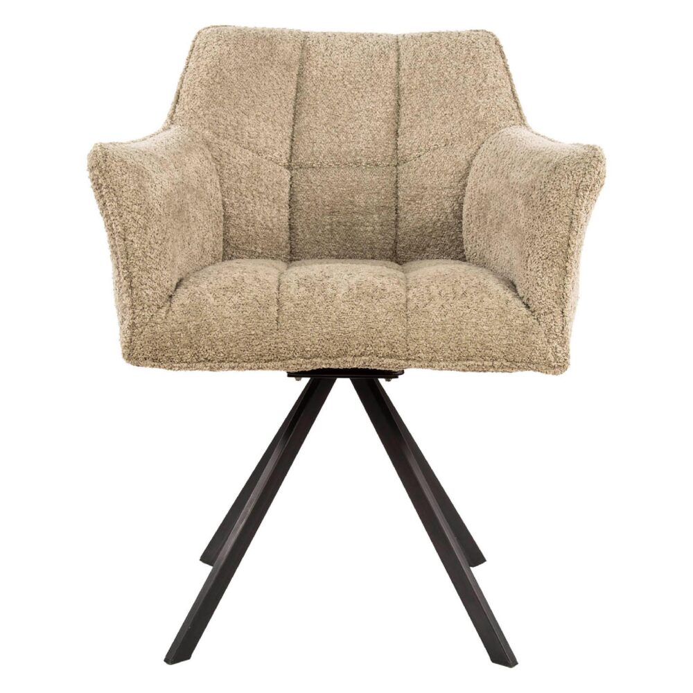 Elda bouclé eetkamerstoelen set van 2 afbeelding 2