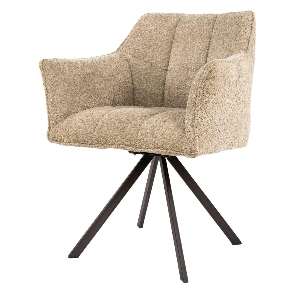 Elda bouclé eetkamerstoelen set van 2 afbeelding 1