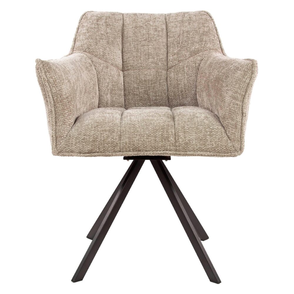 draaibare eetkamerstoelen Elda zand afbeelding 2