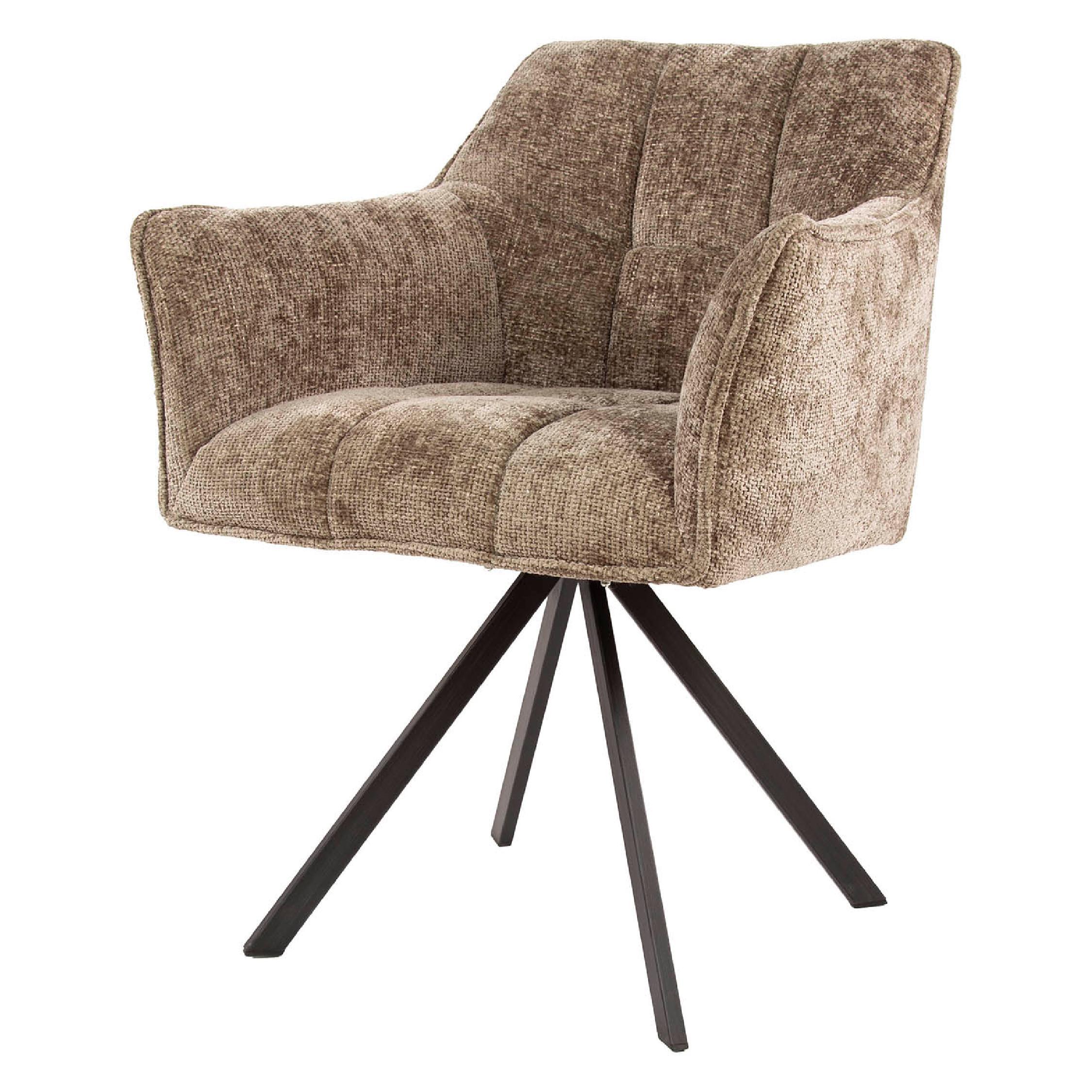 draaibare eetkamerstoel Elda champagne afbeelding 1