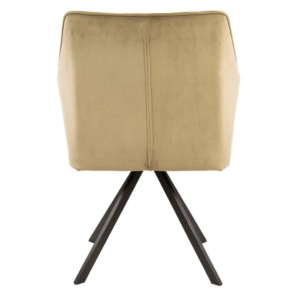 velvet draaibare eetkamerstoelen Elda champagne afbeelding 3