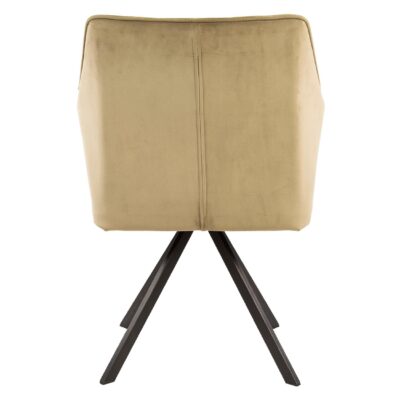 velvet draaibare eetkamerstoelen Elda champagne afbeelding 3