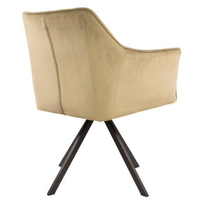 velvet draaibare eetkamerstoelen Elda champagne afbeelding 5