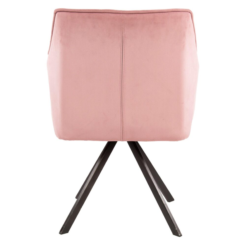 velvet roze draaibare eetkamerstoelen Elda afbeelding 3