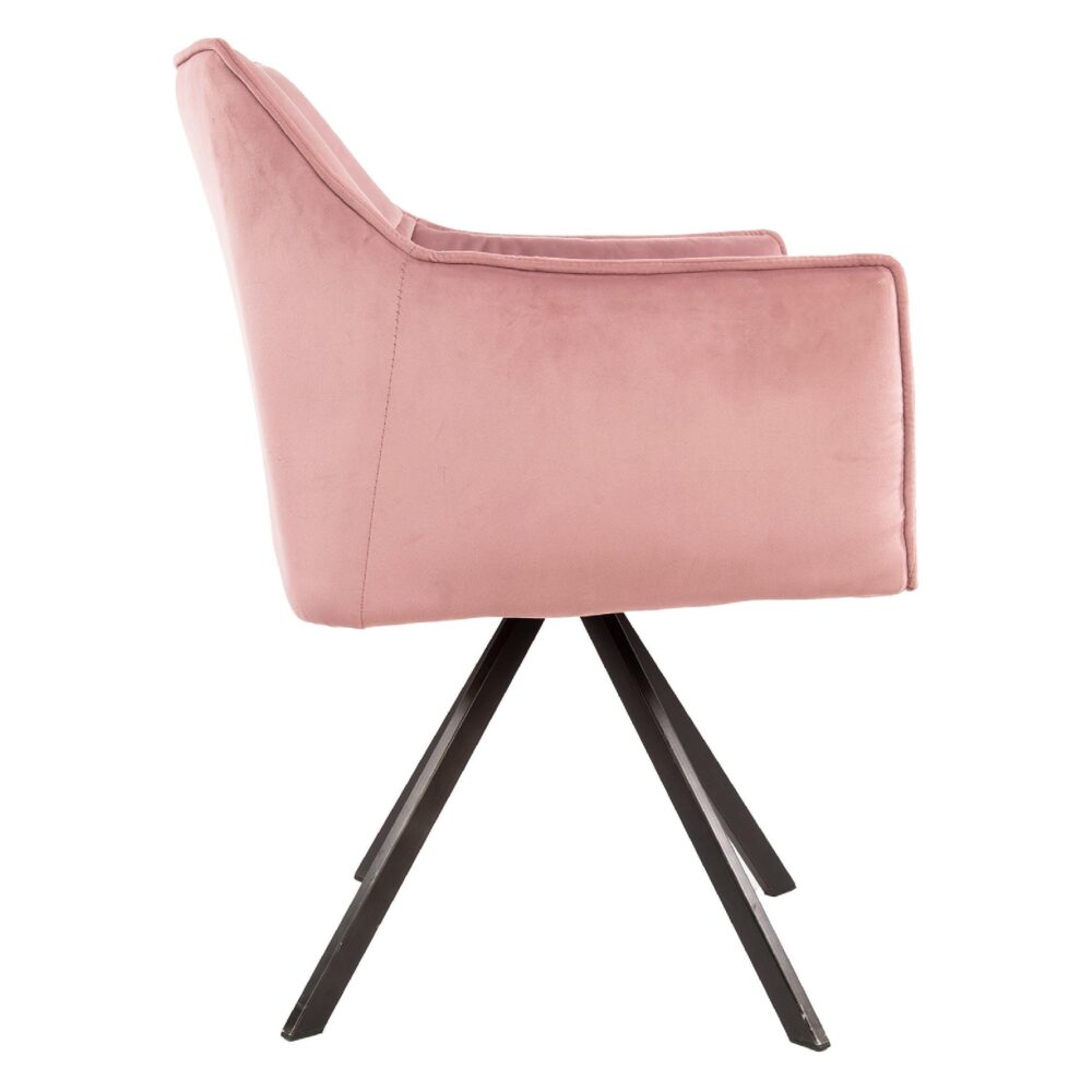 velvet roze draaibare eetkamerstoelen Elda afbeelding 4