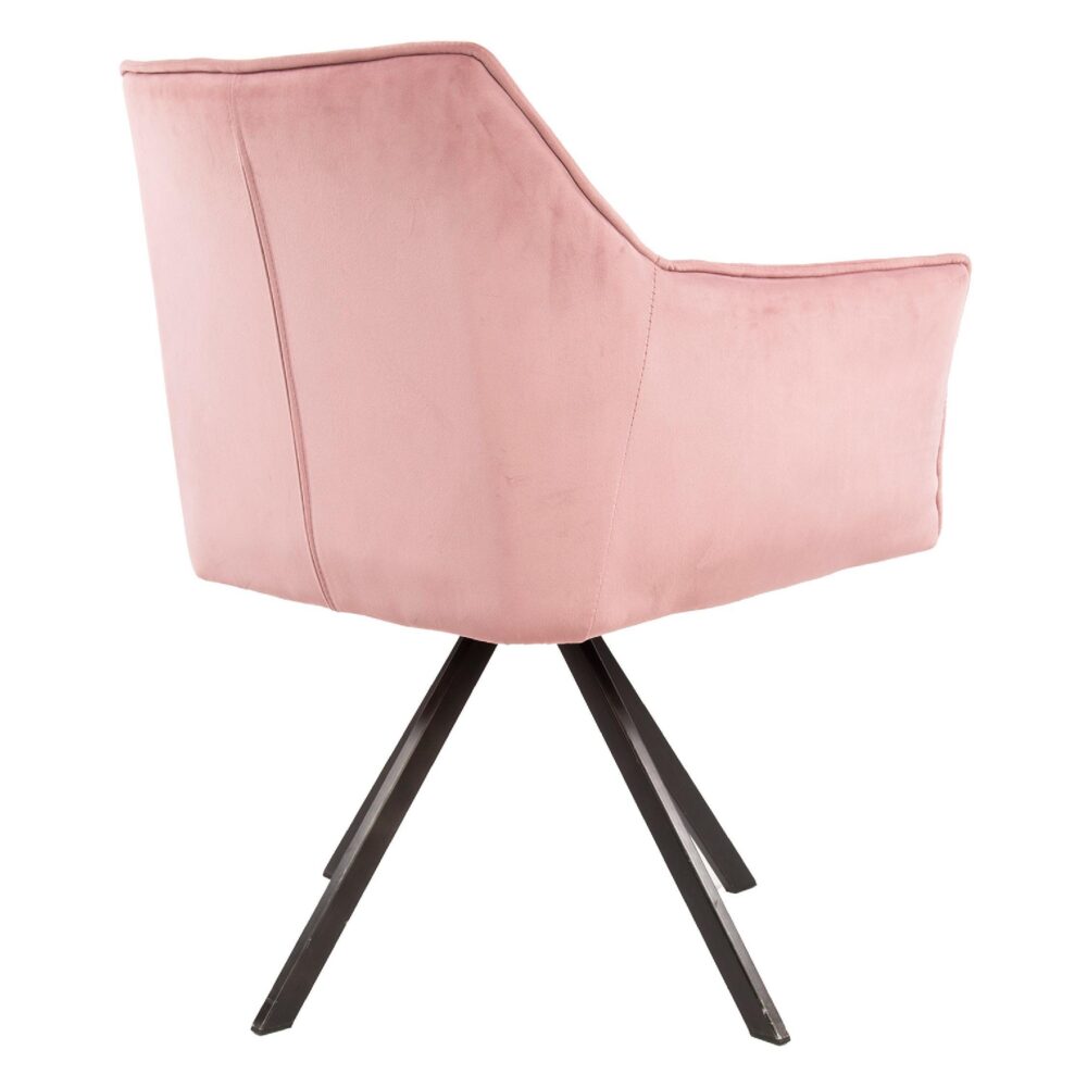 velvet roze draaibare eetkamerstoelen Elda afbeelding 5