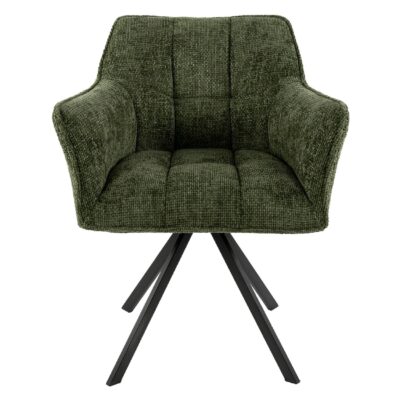 groene draaibare eetkamerstoelen Elda met armleuning afbeelding 2