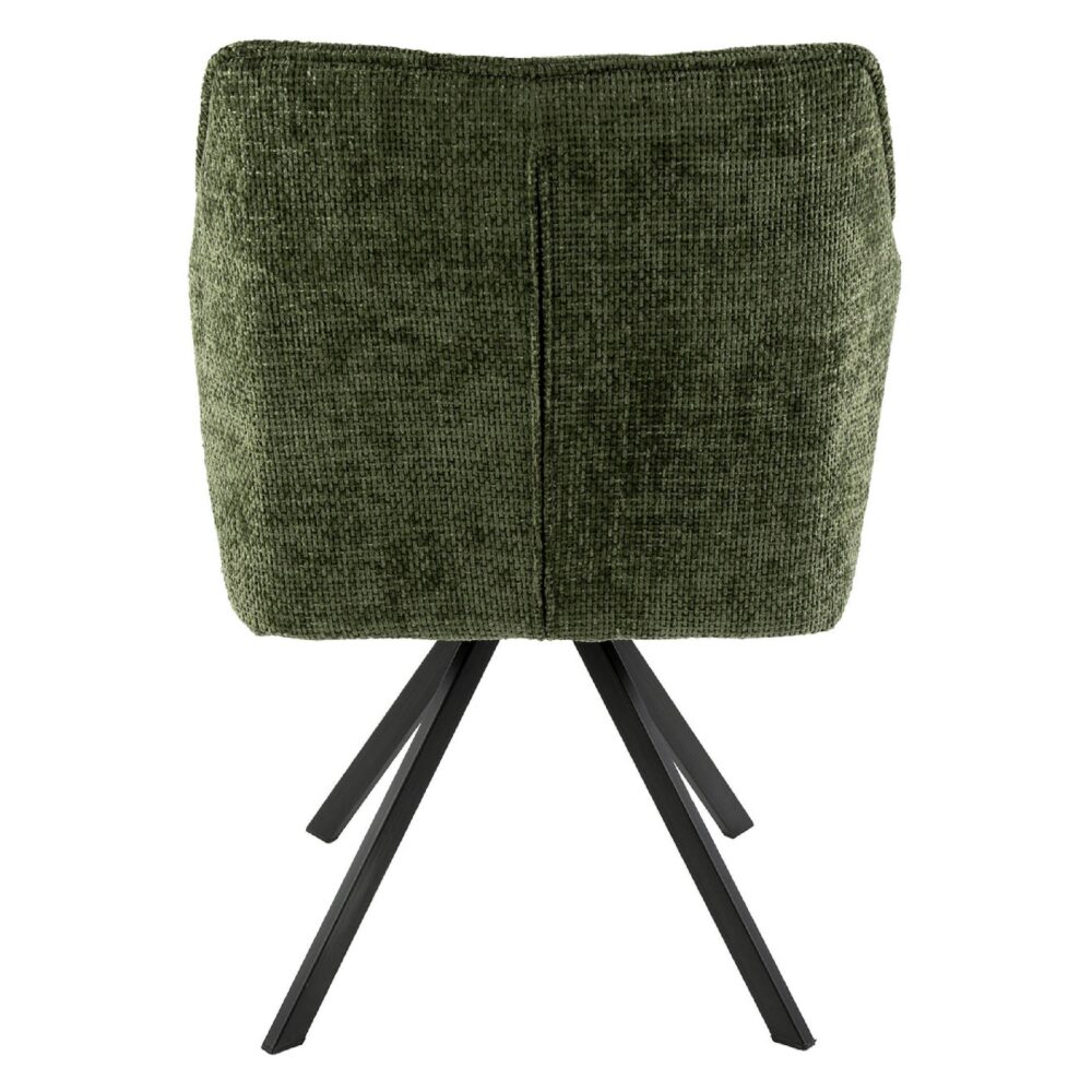 groene draaibare eetkamerstoelen Elda met armleuning afbeelding 3