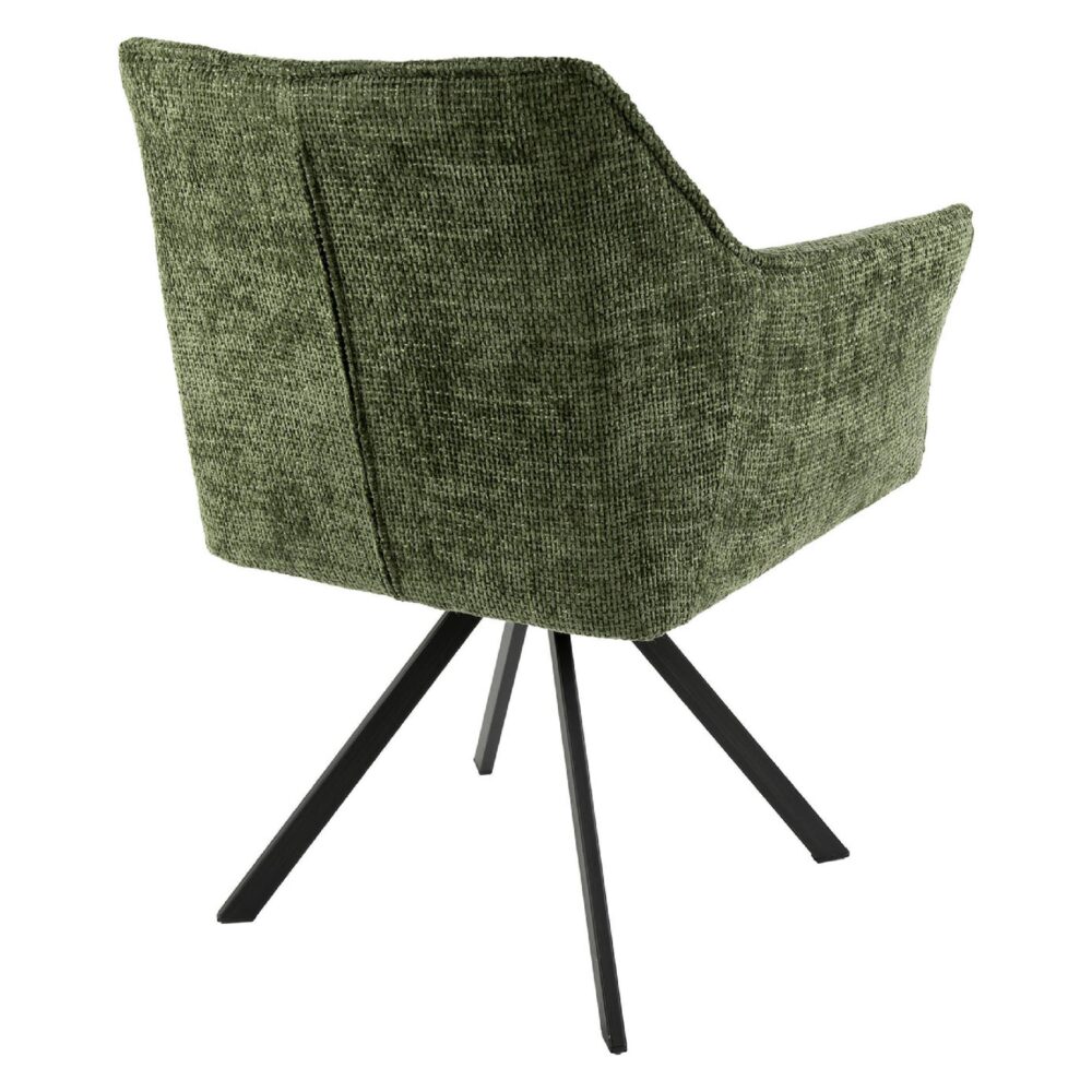 groene draaibare eetkamerstoelen Elda met armleuning afbeelding 5