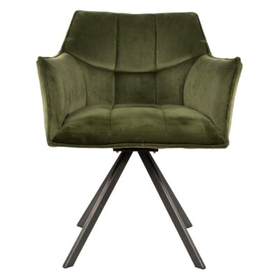 groene velvet eetkamerstoelen Elda afbeelding 2