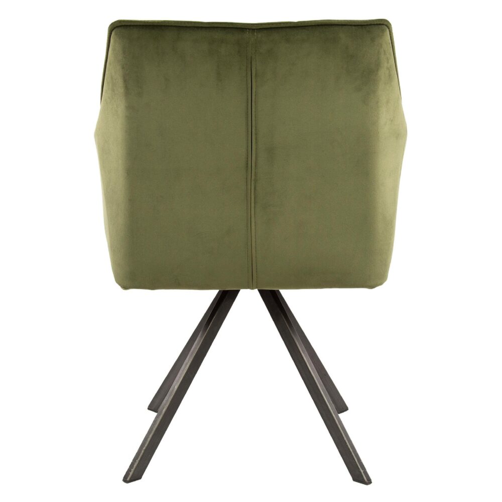 groene velvet eetkamerstoelen Elda afbeelding 3