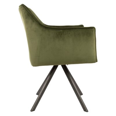 groene velvet eetkamerstoelen Elda afbeelding 4