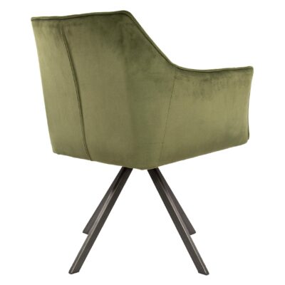 groene velvet eetkamerstoelen Elda afbeelding 5