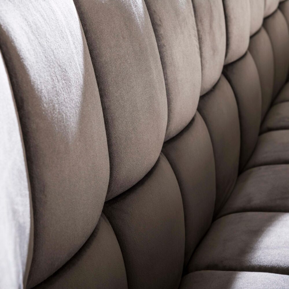 antraciet velvet eetkamerbank Elda afbeelding 6