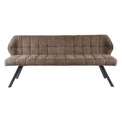 eetkamerbank bouclé taupe Elda afbeelding 1