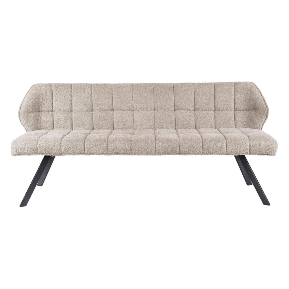 eetkamerbank bouclé zand Elda afbeelding 1