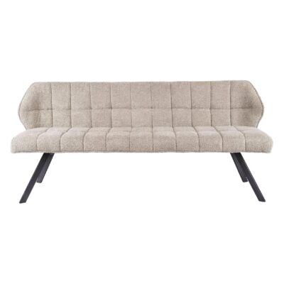 eetkamerbank bouclé zand Elda afbeelding 1