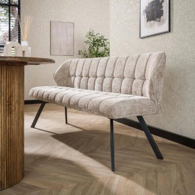 eetkamerbank Elda zand 180 cm afbeelding 2