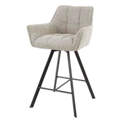 bouclé barstoelen Elda zand afbeelding 1