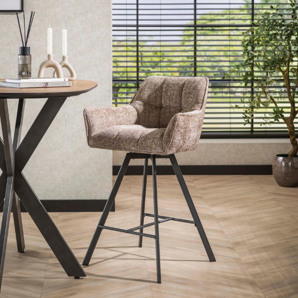 draaibare barstoelen Elda champagne afbeelding 2