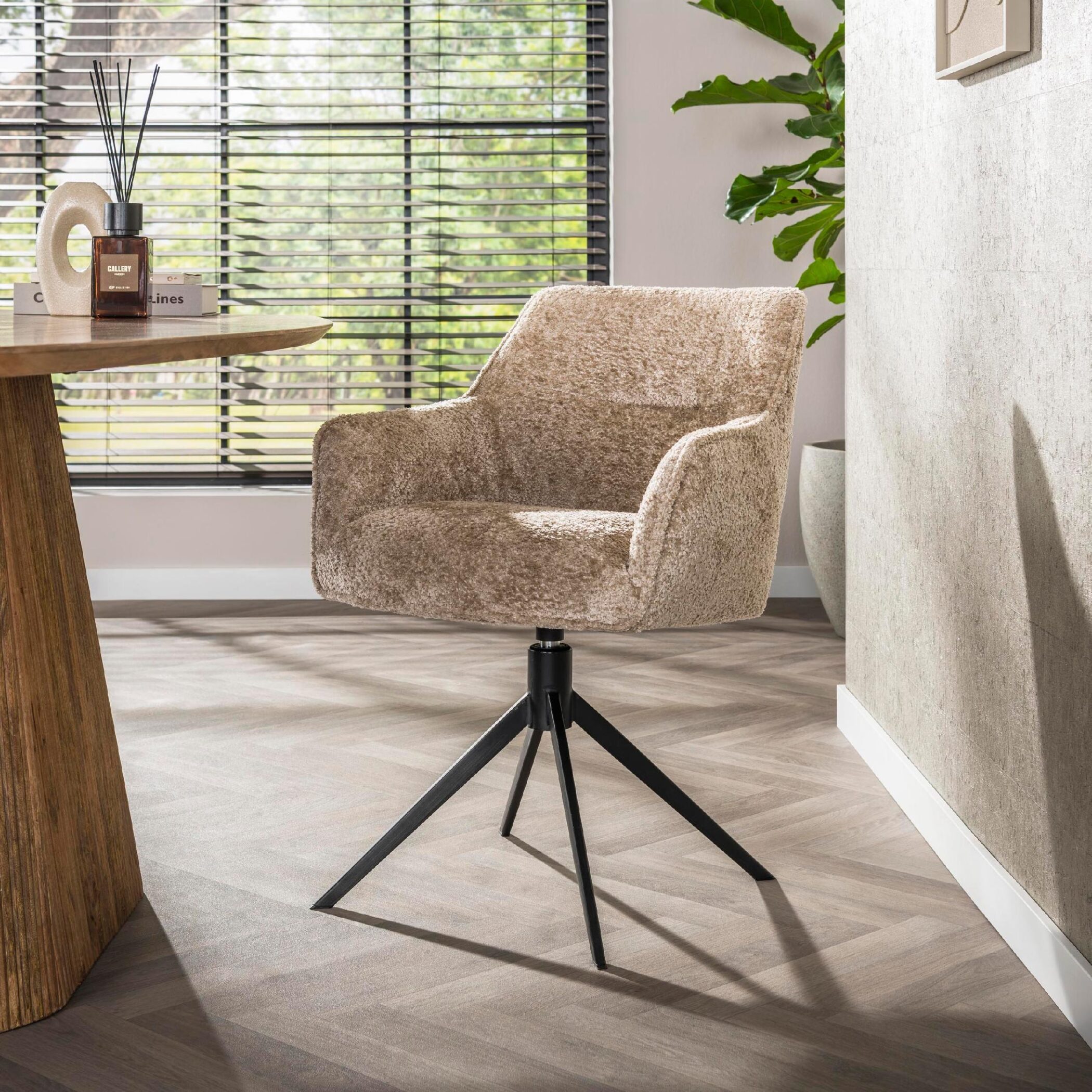 draaibare eetkamerstoelen Nika zand afbeelding 7