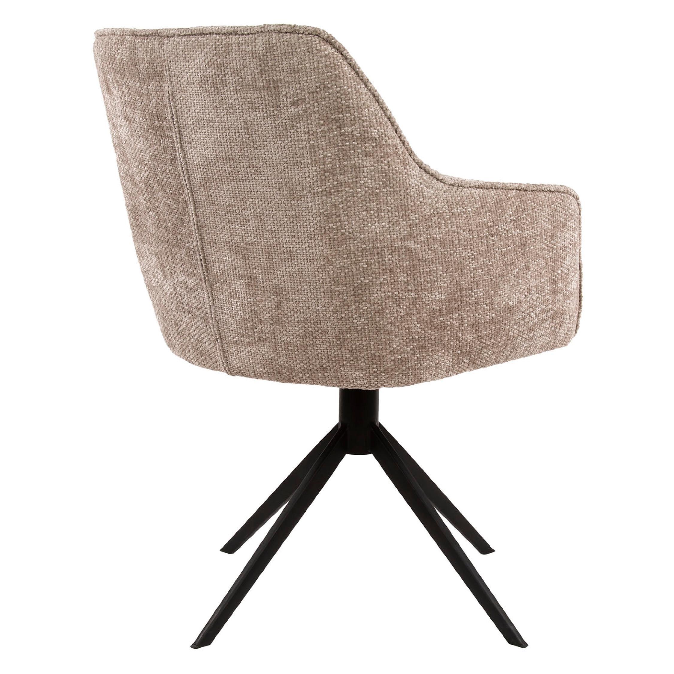 Nika draaibare eetkamerstoelen met armleuning zand afbeelding 5