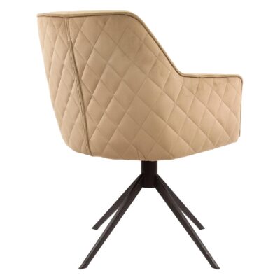Nika draaibare velours eetkamerstoelen champagne afbeelding 5