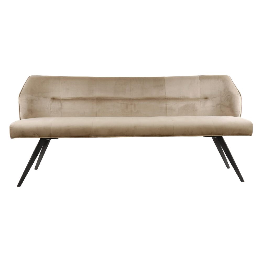 eetkamerbank Nika velours champagne afbeelding 1