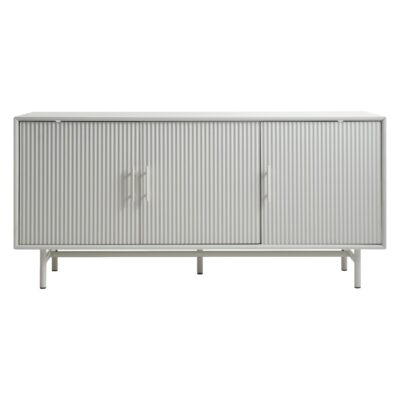 lichtgrijs houten dressoir Lona met lameldeuren afbeelding 1