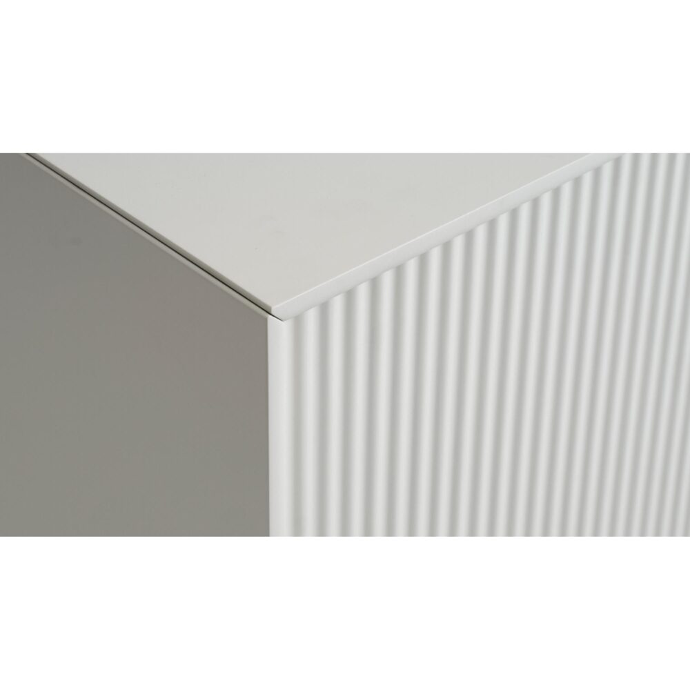 lichtgrijs houten dressoir Lona met lameldeuren afbeelding 6